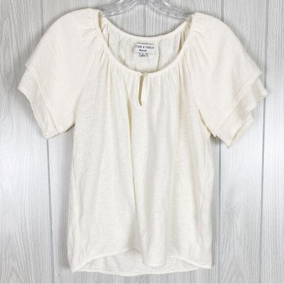Madewell | Texture & Thread Tiered Sleeve Top Size X Small - Picture 1 of 9